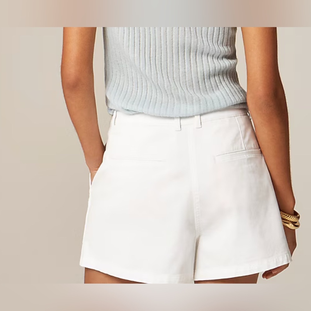 J. Crew 3" pleated heritage chino short Size 6 NWOT - Picture 2 of 8